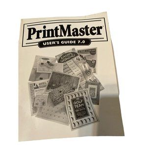 Vintage Print Master 7.0 instruction manual